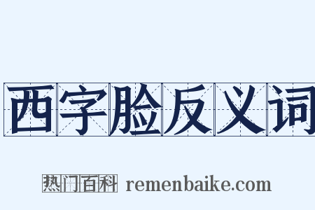 西字脸反义词是什么意思的图片
